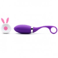 Remote Control 12 Speeds Rechargeable Silicone Vibrating Egg PURPLE